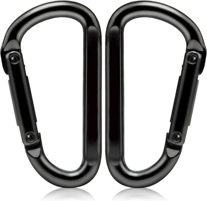 Heavy Duty Carabiner Clips (860 lbs Capacity) – 3 Inch D-Ring Spring Snap Hooks for Camping, Gym & Outdoor Gear