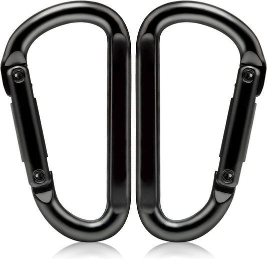 Heavy Duty Carabiner Clips (860 lbs Capacity) – 3 Inch D-Ring Spring Snap Hooks for Camping, Gym & Outdoor Gear